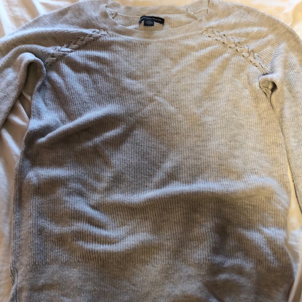 AE sweater with braided shoulders